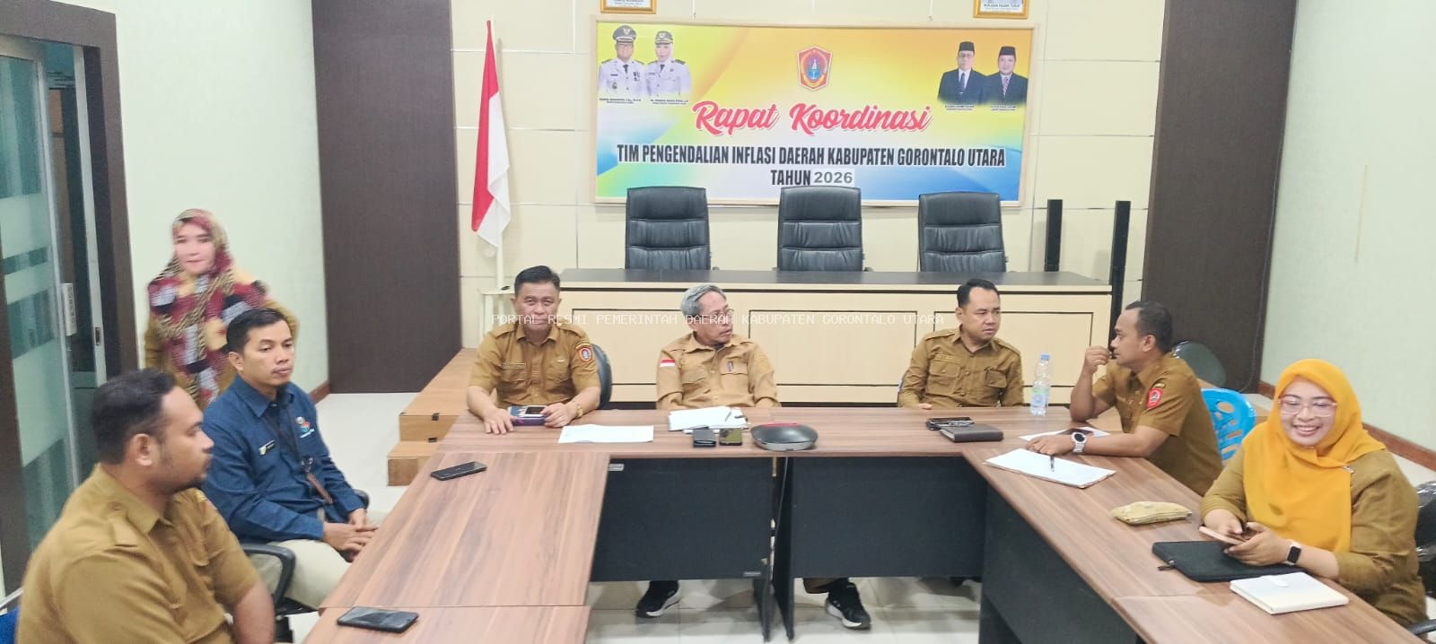 Sekda Kabupaten Gorontalo Utara Menghadiri Rakor Pengendalian Inflasi,  IPH Gorontalo Utara Naik 4,88 Persen