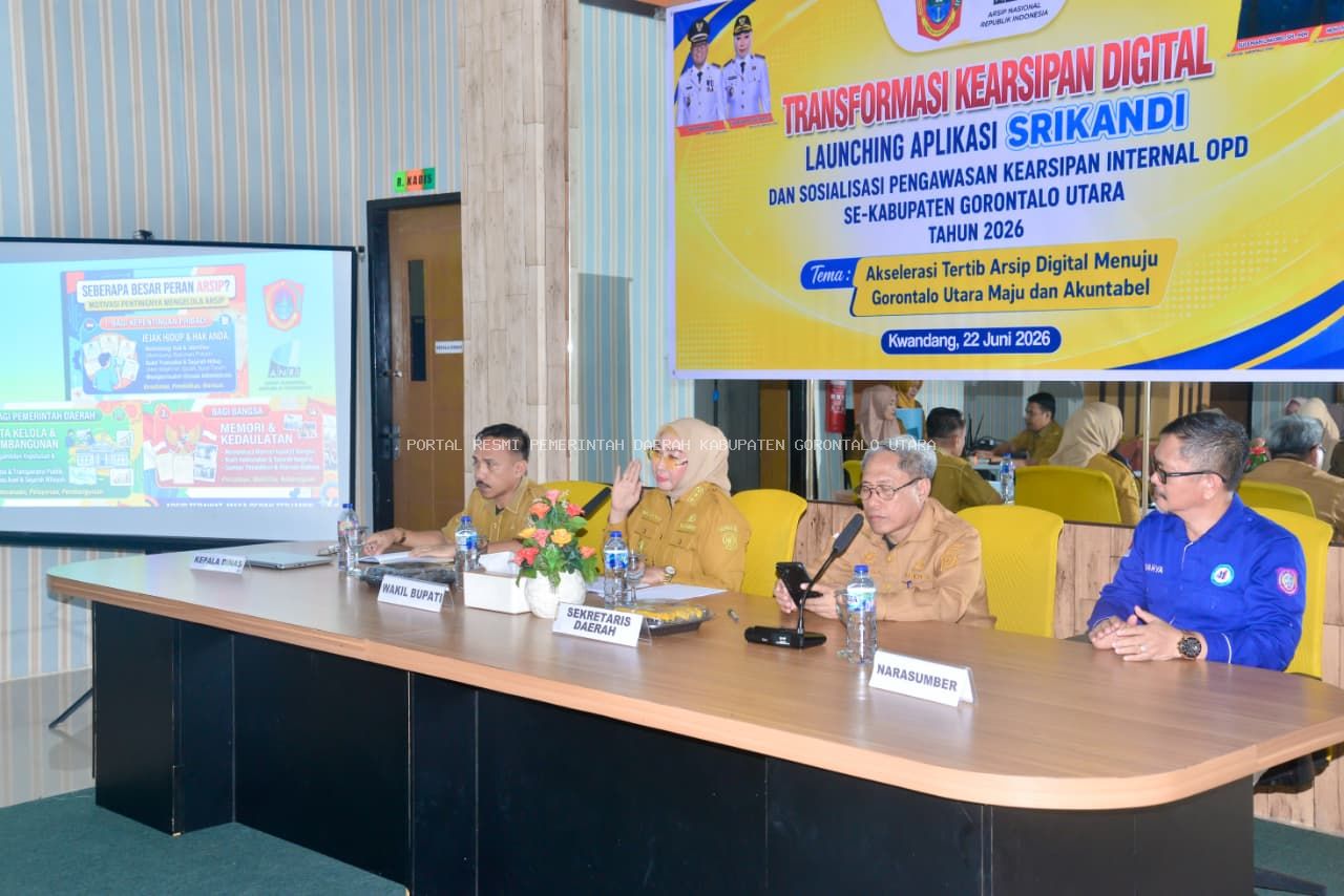 Wabup Nurjanah Hasan Yusuf Buka Transformasi Kearsipan Digital, Dorong Tata Kelola Pemerintahan Berbasis SPBE di Gorontalo Utara