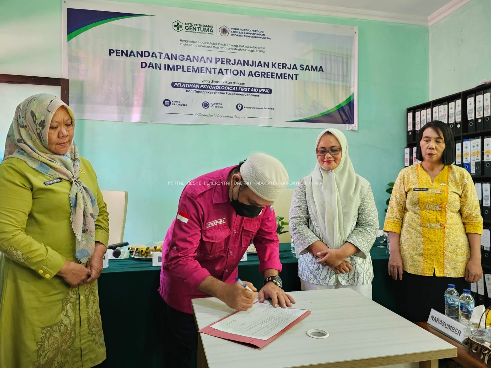 Puskesmas Gentuma Gandeng Prodi Psikologi FIP UNG Perkuat Inovasi Pojok Kasih Sayang