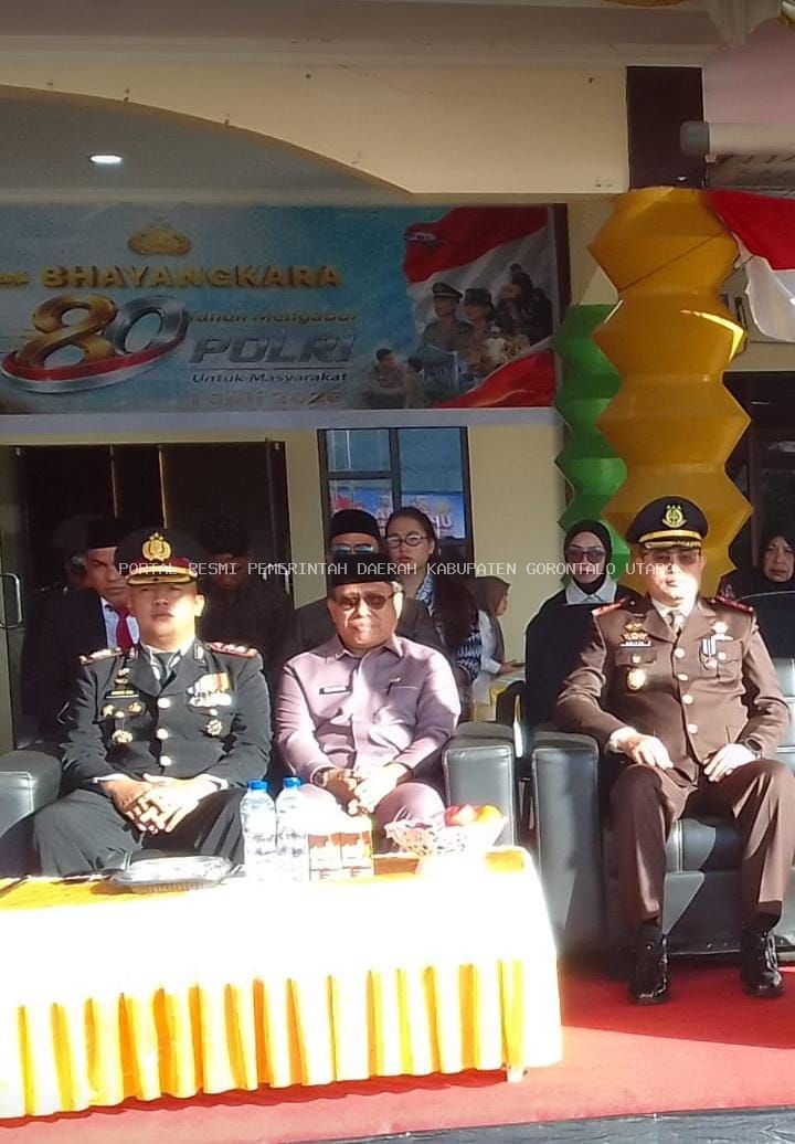 Sekda Gorontalo Utara Hadiri Upacara HUT Bhayangkara ke-80, Apresiasi Pengabdian Polri untuk Masyarakat