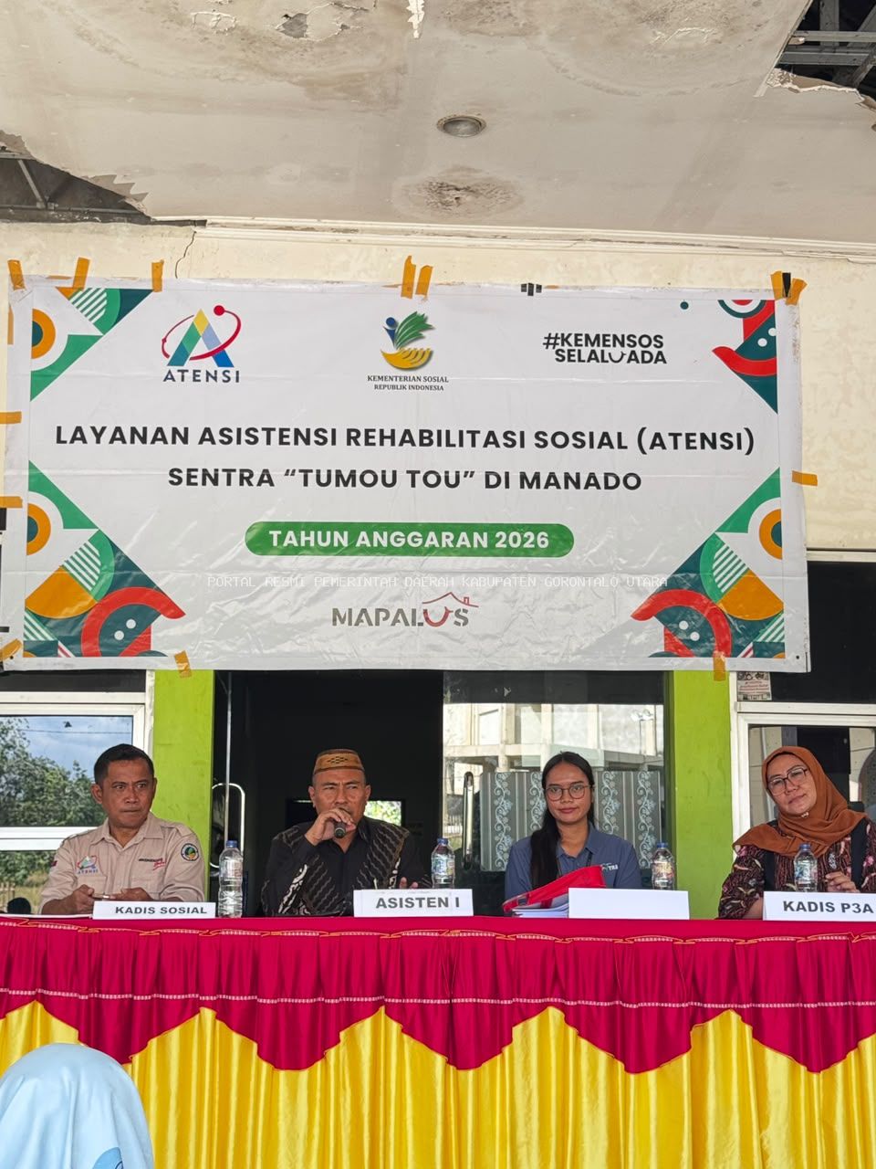 Asisten Pemerintahan dan Kesra Irwan A. Usman Buka Penyaluran Bantuan ATENSI Kemensos RI