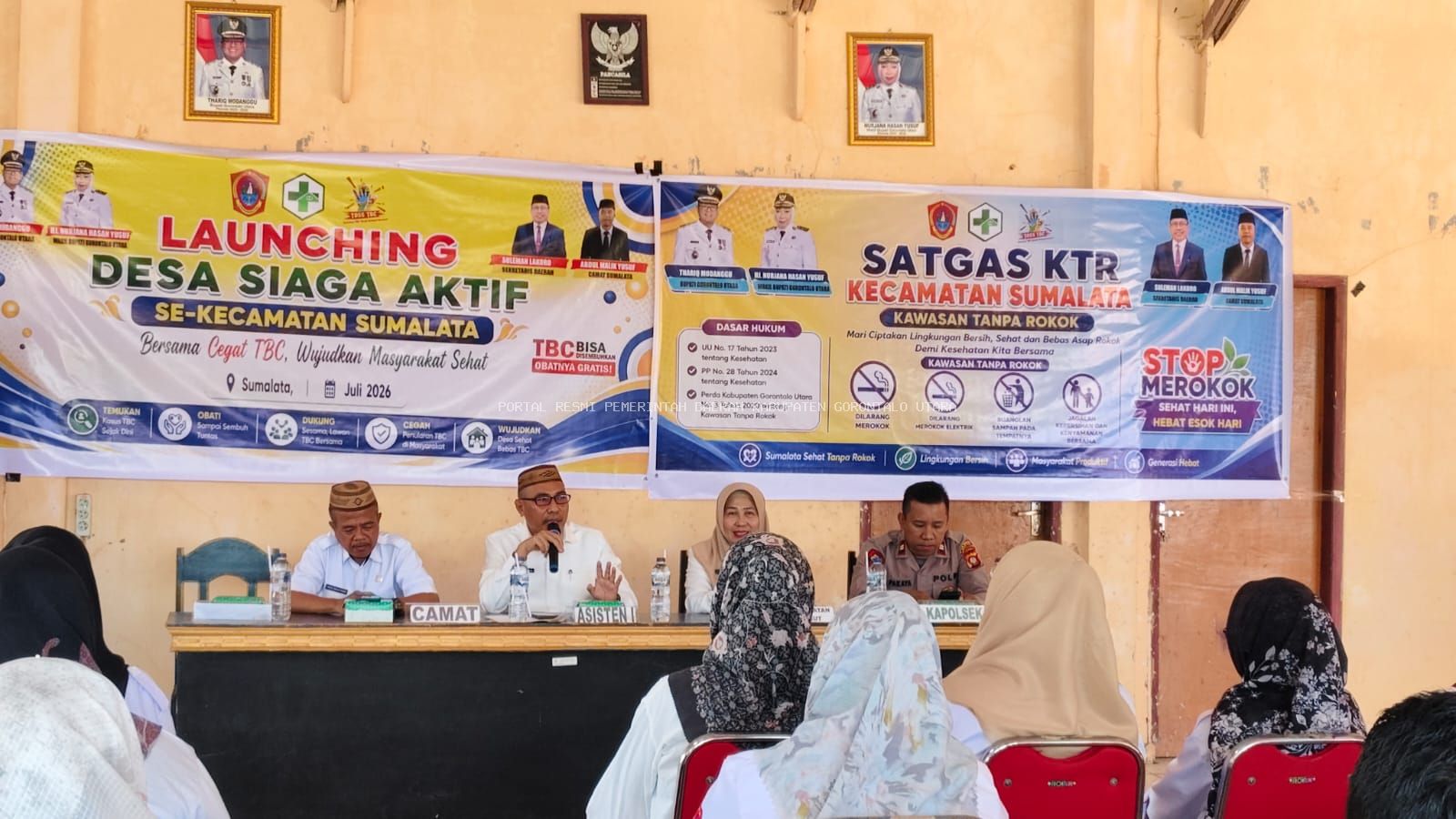 Pemkab Gorontalo Utara Luncurkan Desa Siaga Aktif TBC dan Satgas Kawasan Tanpa Rokok di Kecamatan Sumalata