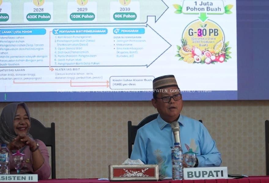 Bupati Thariq Modanggu Hadirkan Inovasi G-30 PB, Roadmap Satu Juta Pohon Buah Menuju Gorontalo Utara Produsen Buah 2030