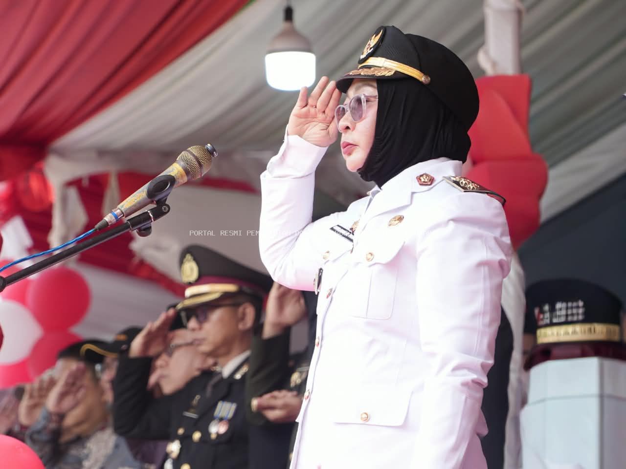 Wabup Nurjanah Hasan Yusuf Pimpin Upacara HUT ke-81 Kemerdekaan RI di Gorontalo Utara