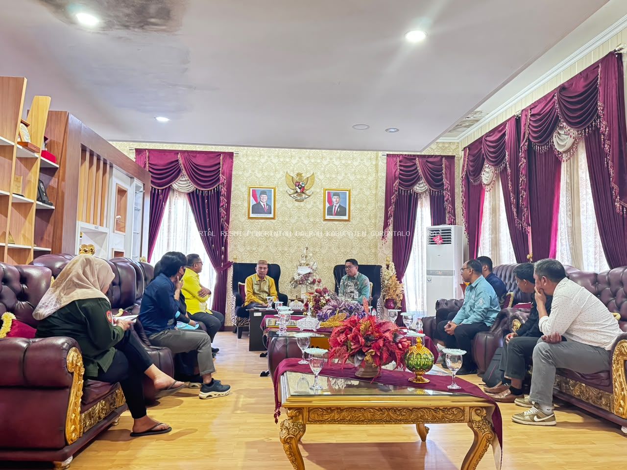 Asisten I Setda Kabupaten Gorontalo Utara, Irwan A. Usman menerima Kunjungan Kementerian Hukum Provinsi Gorontalo, Perkuat Keaktifan Posbankum Desa