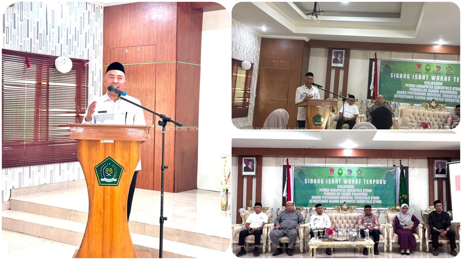 Asisten I Setda Kabupaten Gorontalo Utara, Irwan A. Usman Menghadiri  Sidang Isbat Wakaf Terpadu