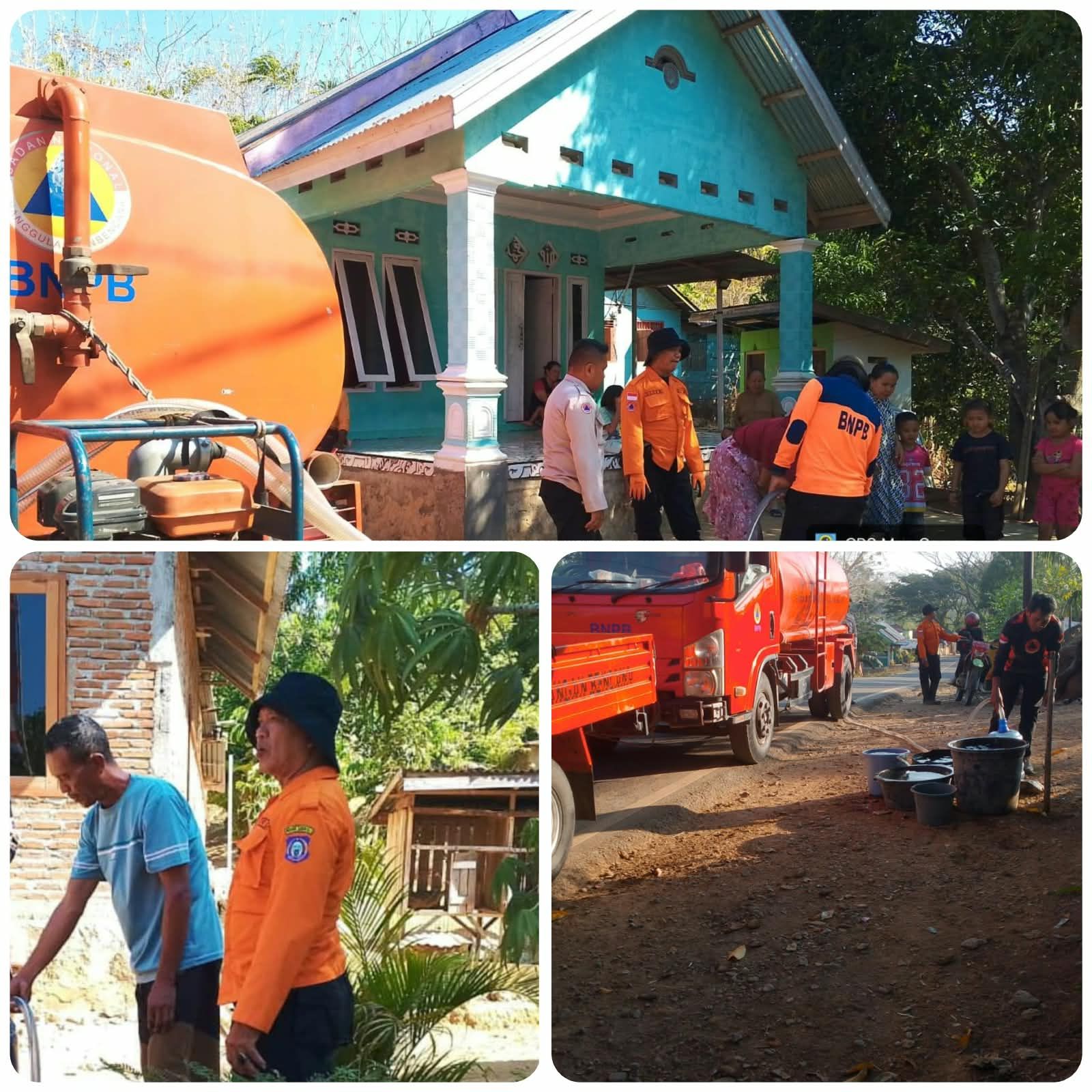 BPBD Provinsi Gorontalo Salurkan Bantuan Air Bersih untuk Warga Terdampak Kekeringan di Desa Huidu Melito