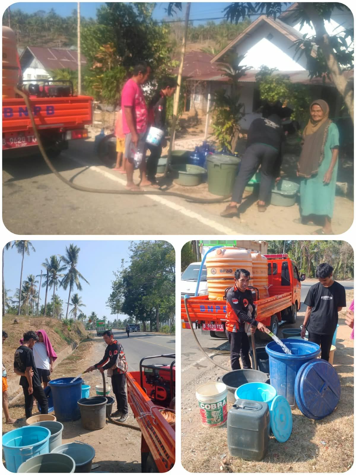 BPBD Gorontalo Utara Salurkan 7.200 Liter Air Bersih untuk Warga Terdampak Kemarau di Huidu Melito