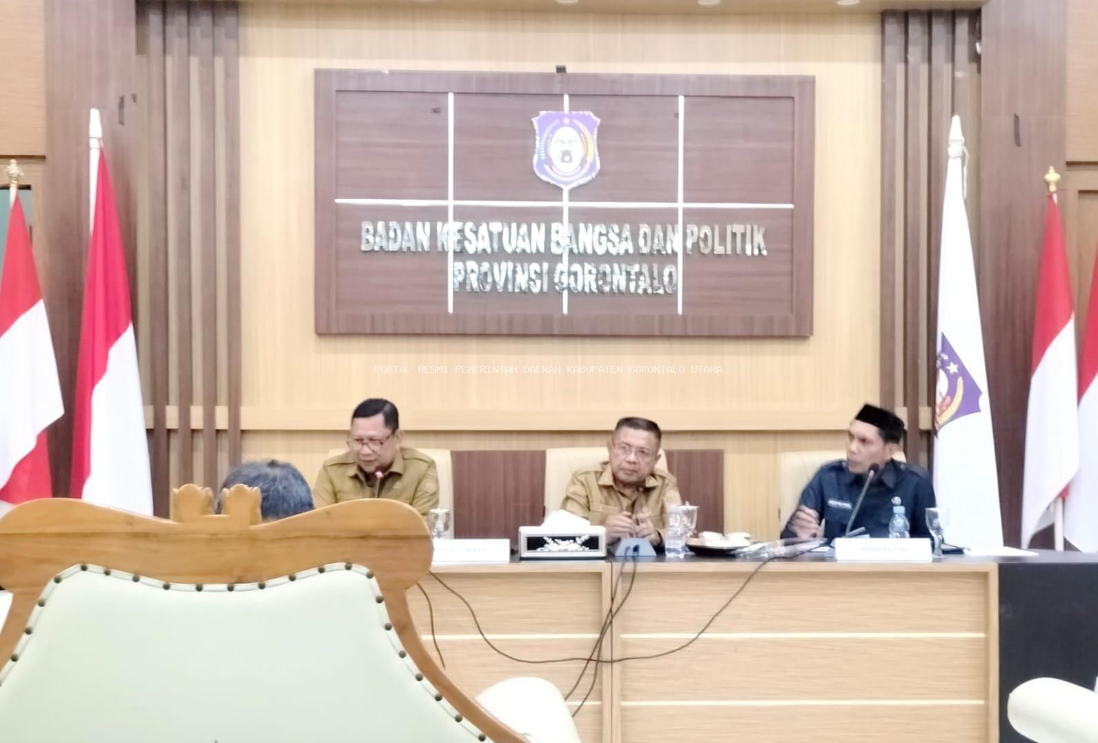 Kepala Badan Kesbangpol Gorontalo Utara, Ayis Yusuf mengikuti Rakor : Perkuat Sinergitas Lintas Daerah Jaga Stabilitas dan Ketahanan Daerah