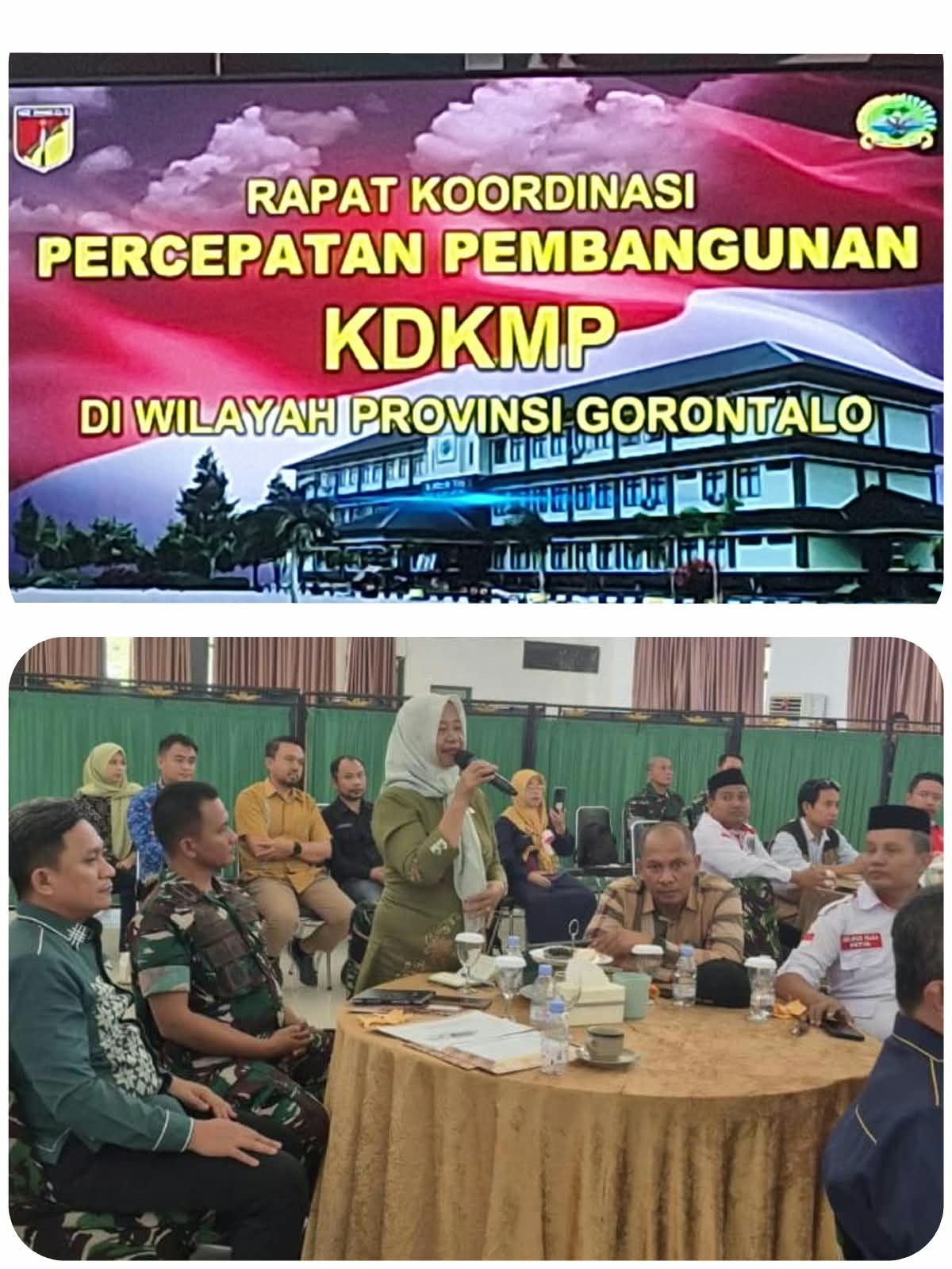 Asisten II Gorut, Osna Haluti  Hadiri Rakor Wilayah Korem 133/NW Percepat Pembangunan KDKMP