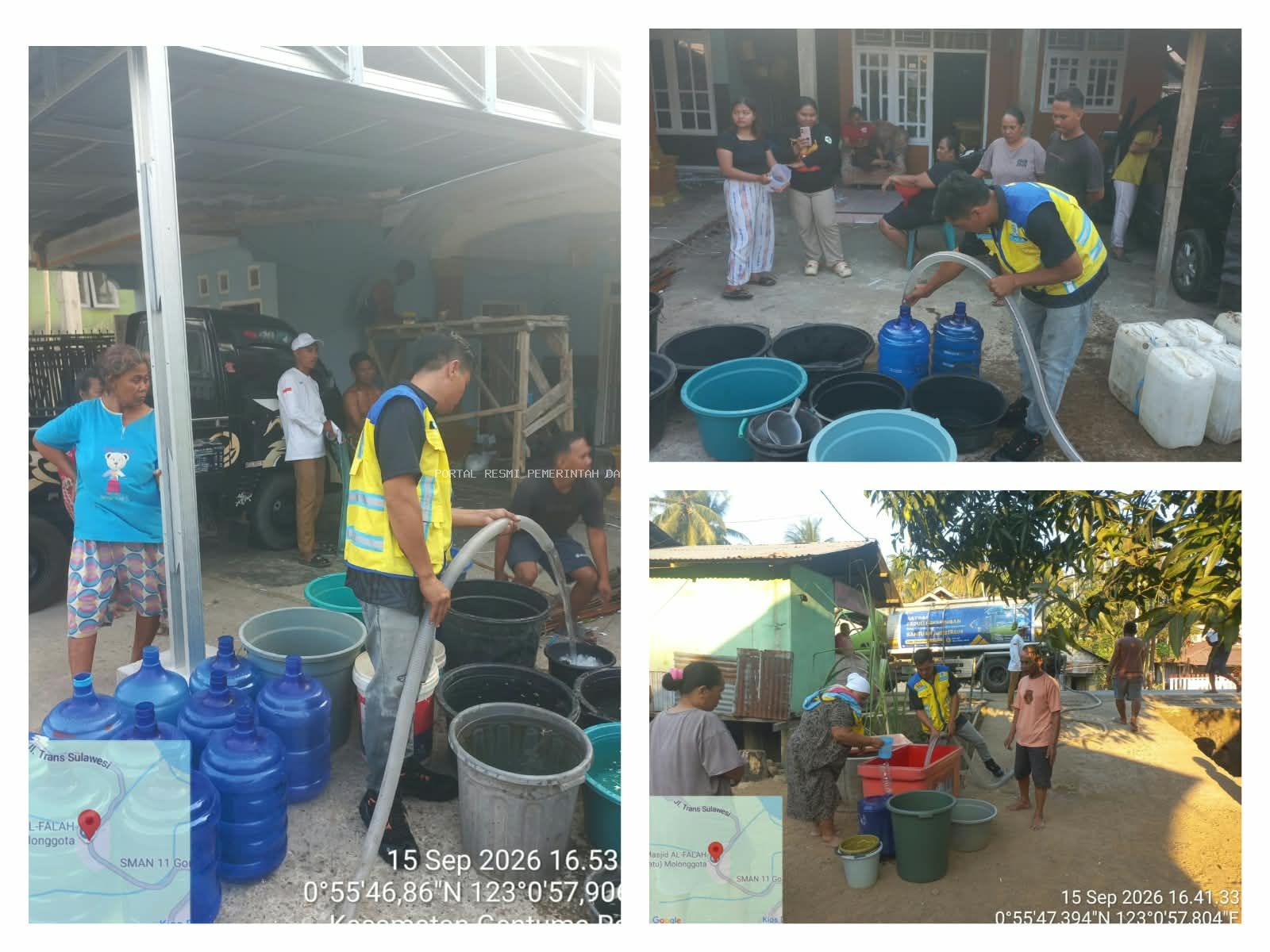 Kekeringan Makin Parah, TRC BPBD Gorut Kembali Salurkan 5.000 Liter Air Bersih ke Desa Molonggota