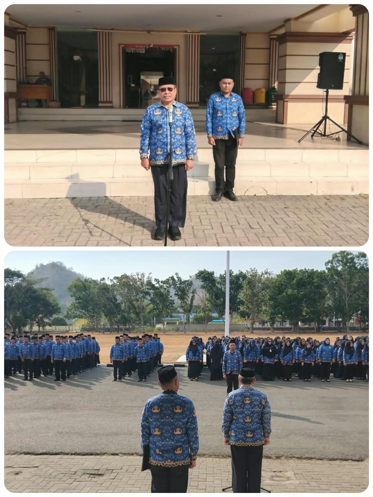 Sekda Suleman Lakoro Pimpin Apel Korpri, 11 ASN Terima SK Pensiun dan Ahli Waris Terima Penghargaan Duka serta Penegakan Disiplin ASN pada setiap OPD