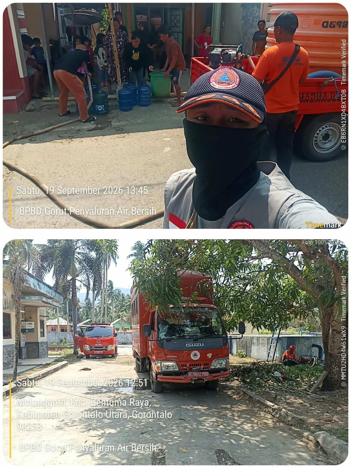 Kekeringan Belum Berakhir, TRC BPBD Gorut Salurkan 15 Ribu Liter Air Bersih untuk 290 KK di Ilomata