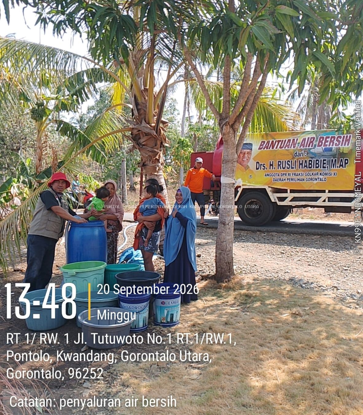 Bantuan Air Bersih Anggota DPR RI Rusli Habibie Hari Ke-4 Sasar Desa Tutuwoto dan Desa Langge, 798 Jiwa Terlayani