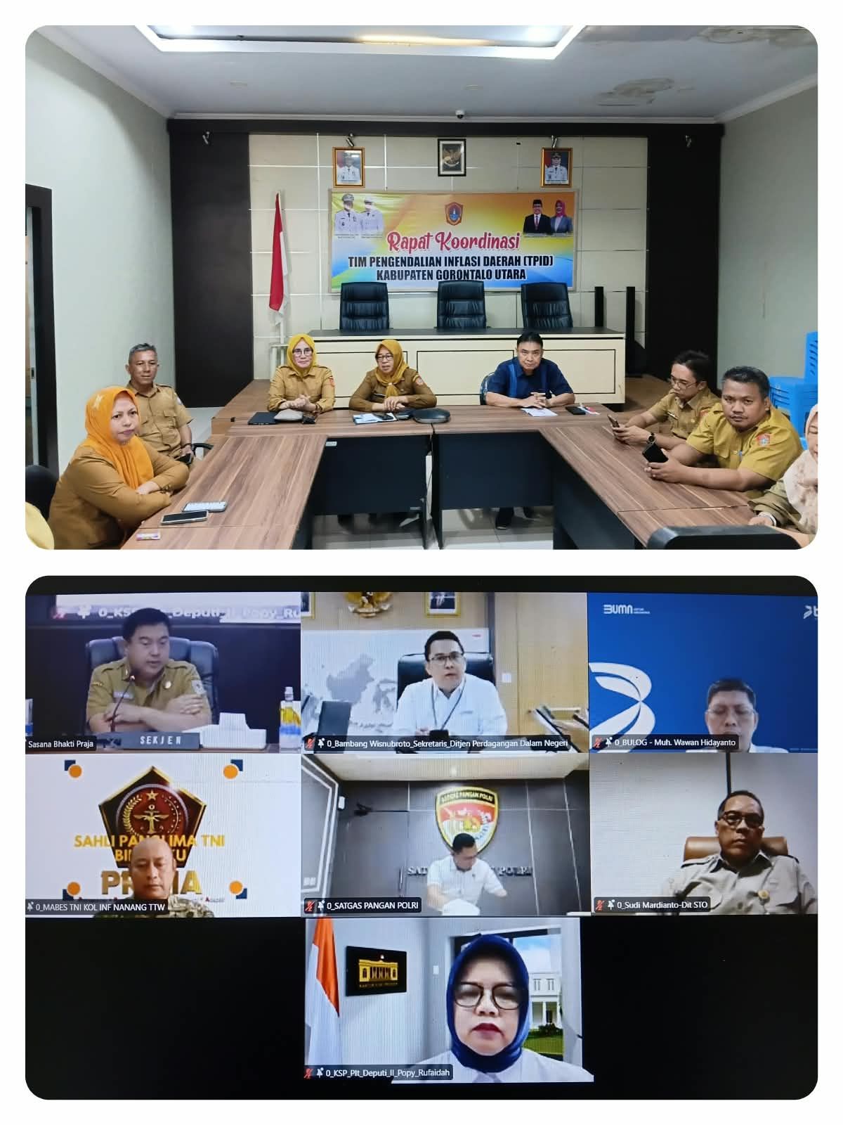 TPID Gorontalo Utara Ikuti Rakor Pengendalian Inflasi 2026, IPH Minggu III September Capai 8,53