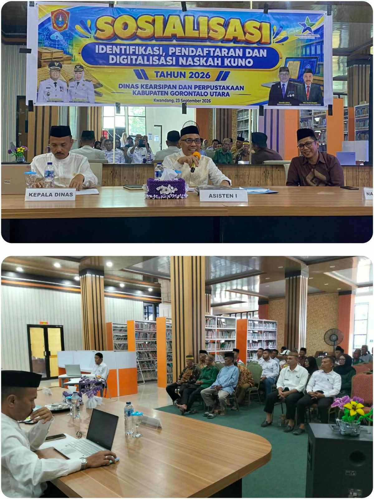 Asisten Pemerintahan dan Kesra Irwan A. Usman Buka Sosialisasi Identifikasi dan Digitalisasi Naskah Kuno, Dorong Pelestarian Warisan Sejarah Gorontalo Utara