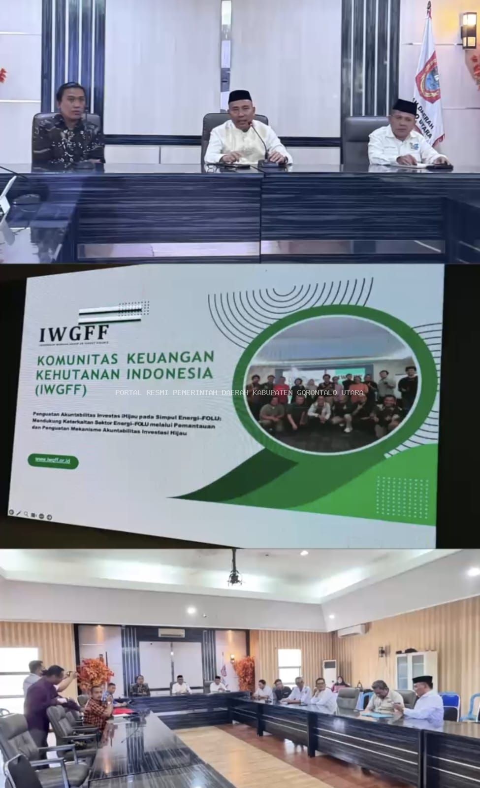 Asisten Pemkesra Gorut Irwan A, Usman  Terima Audiensi IWGFF–Ford Foundation, Dorong Penguatan Perlindungan Hutan dan Keuangan Hijau
