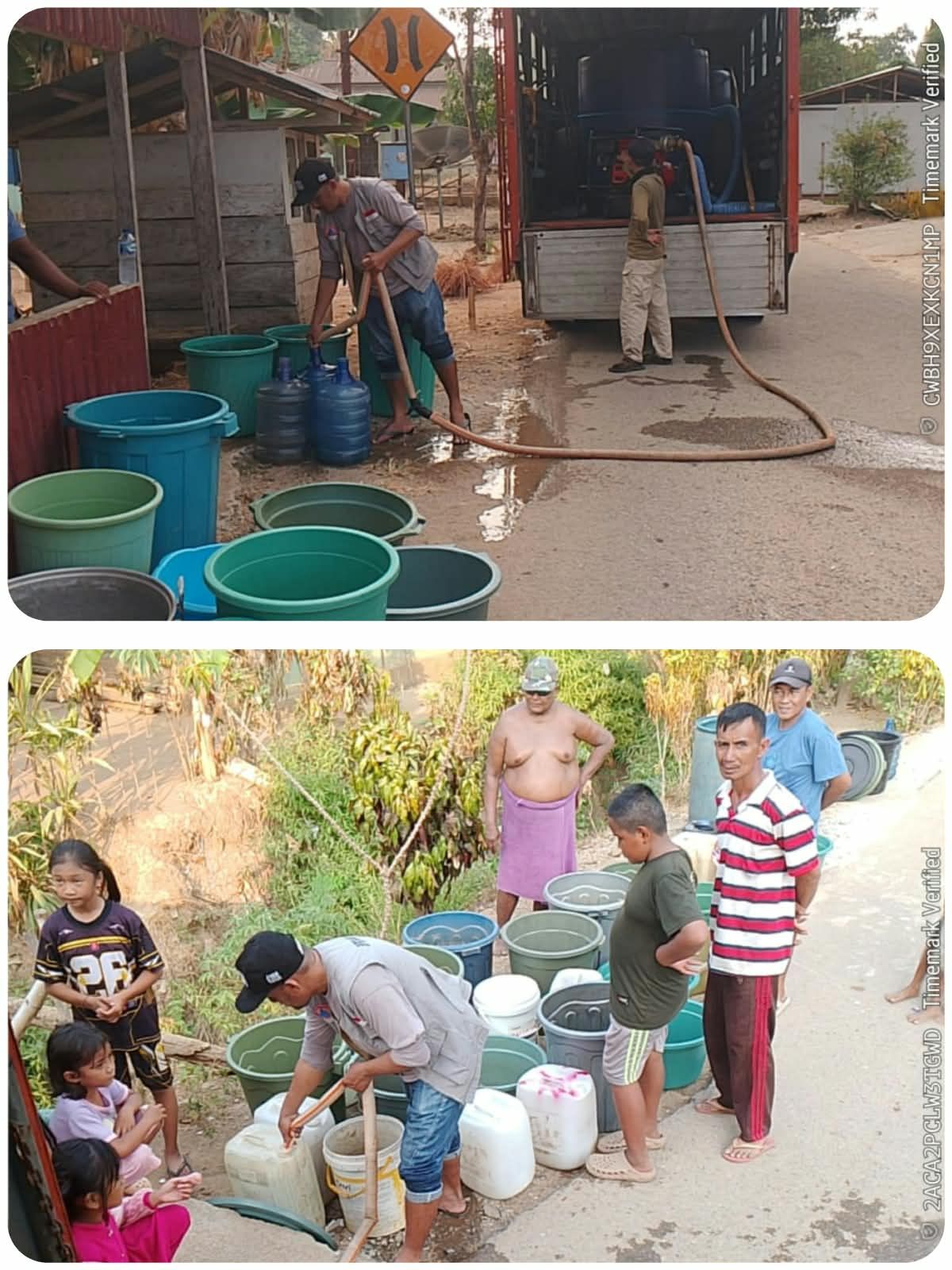 BPBD Gorut Bergerak di Tengah Kemarau Ekstrem, 5.800 Liter Air Bersih Disalurkan untuk Warga Leyao dan Milango