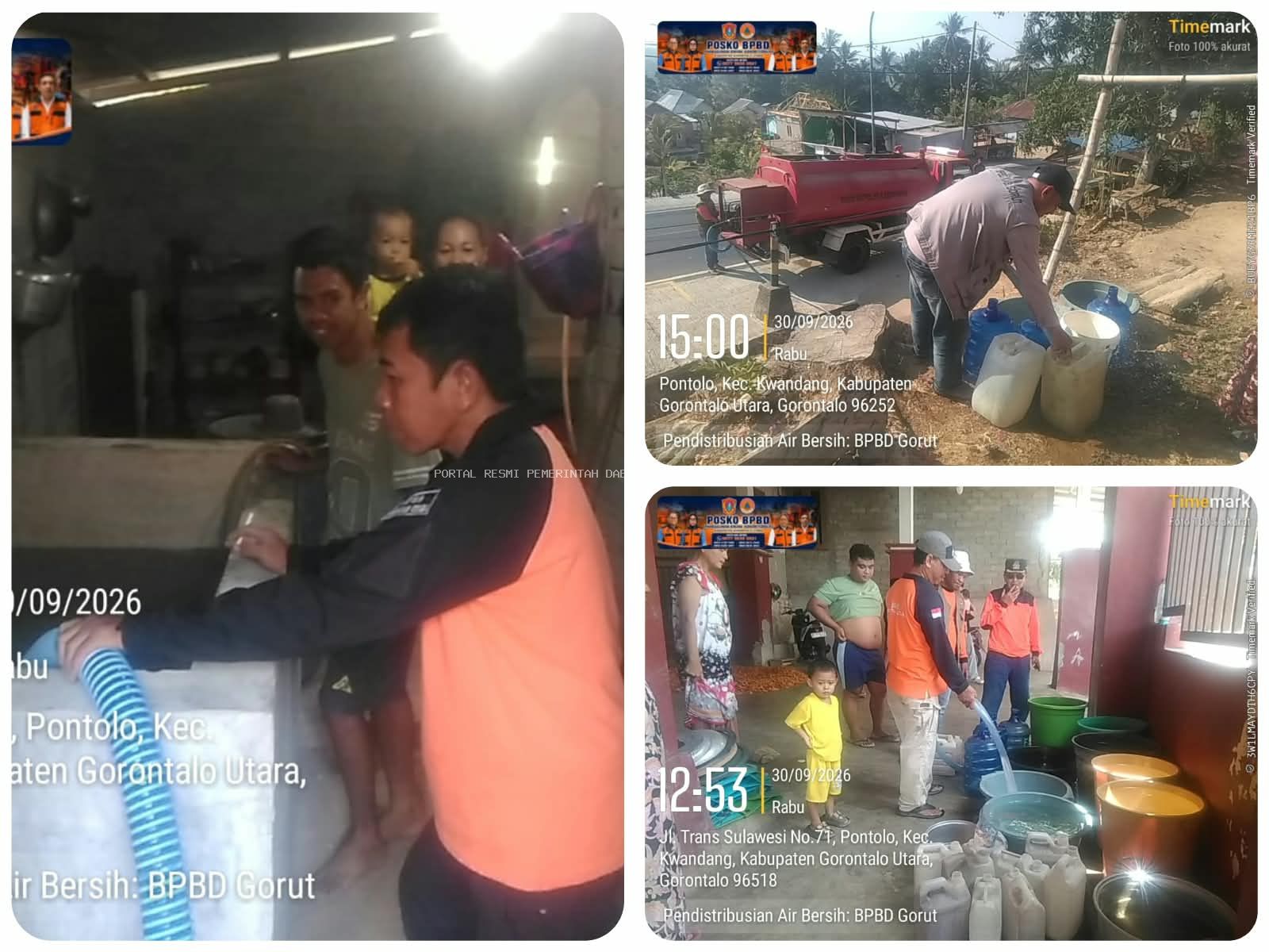 Krisis Air Berlanjut, BPBD Gorut Distribusikan 15 Ribu Liter Air untuk 375 Warga Pontolo Atas
