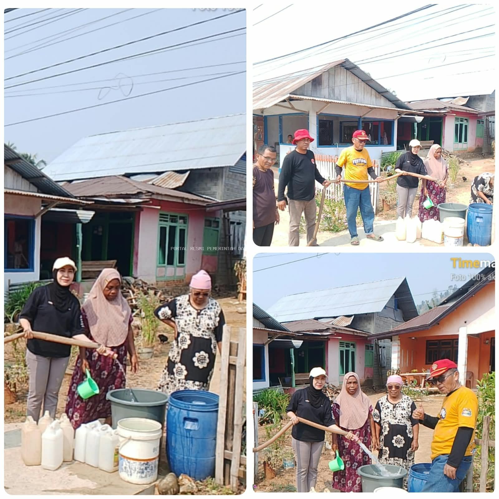 BPBD Gorut Salurkan 14.400 Liter Air Bersih Anggota DPR RI Bantuan Rusli Habibie untuk 328 KK di Desa Tombulilato Kecamatan Atinggola