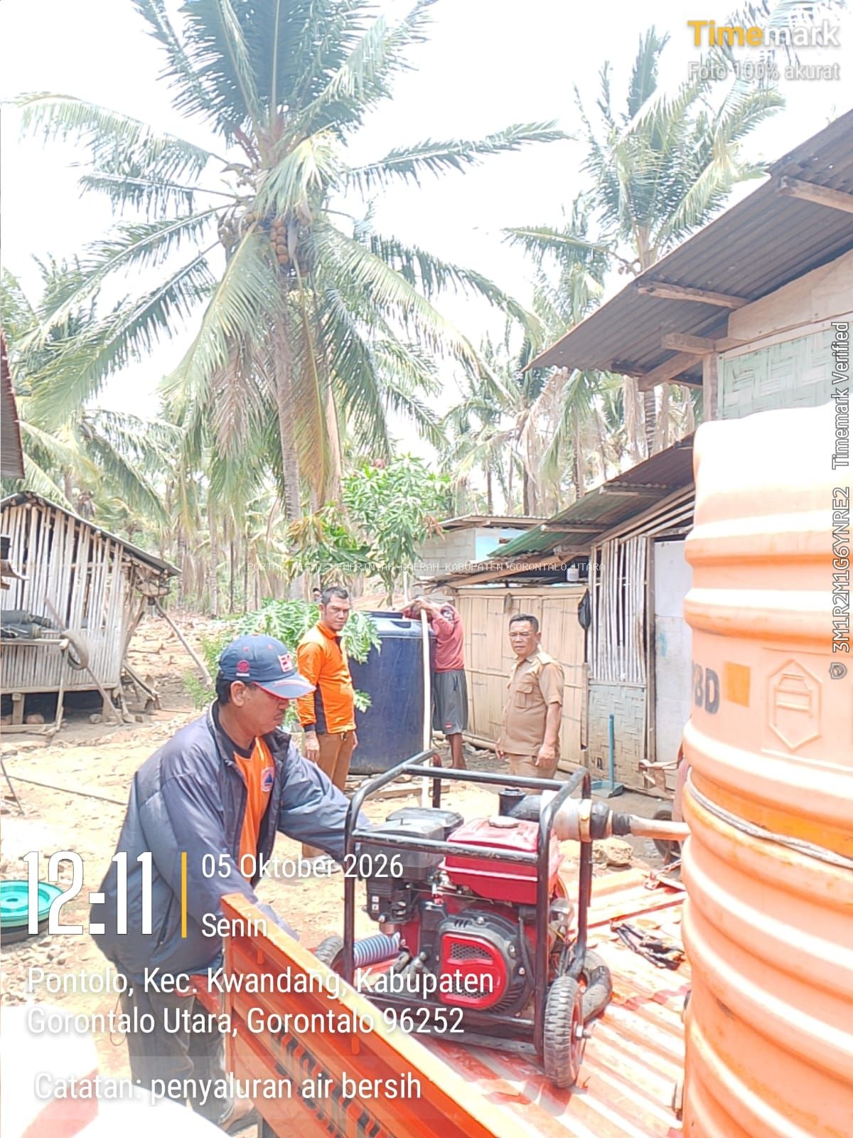 BPBD Gorontalo Utara Salurkan 9.400 Liter Air Bersih untuk Warga Terdampak Kemarau di Ombulodata