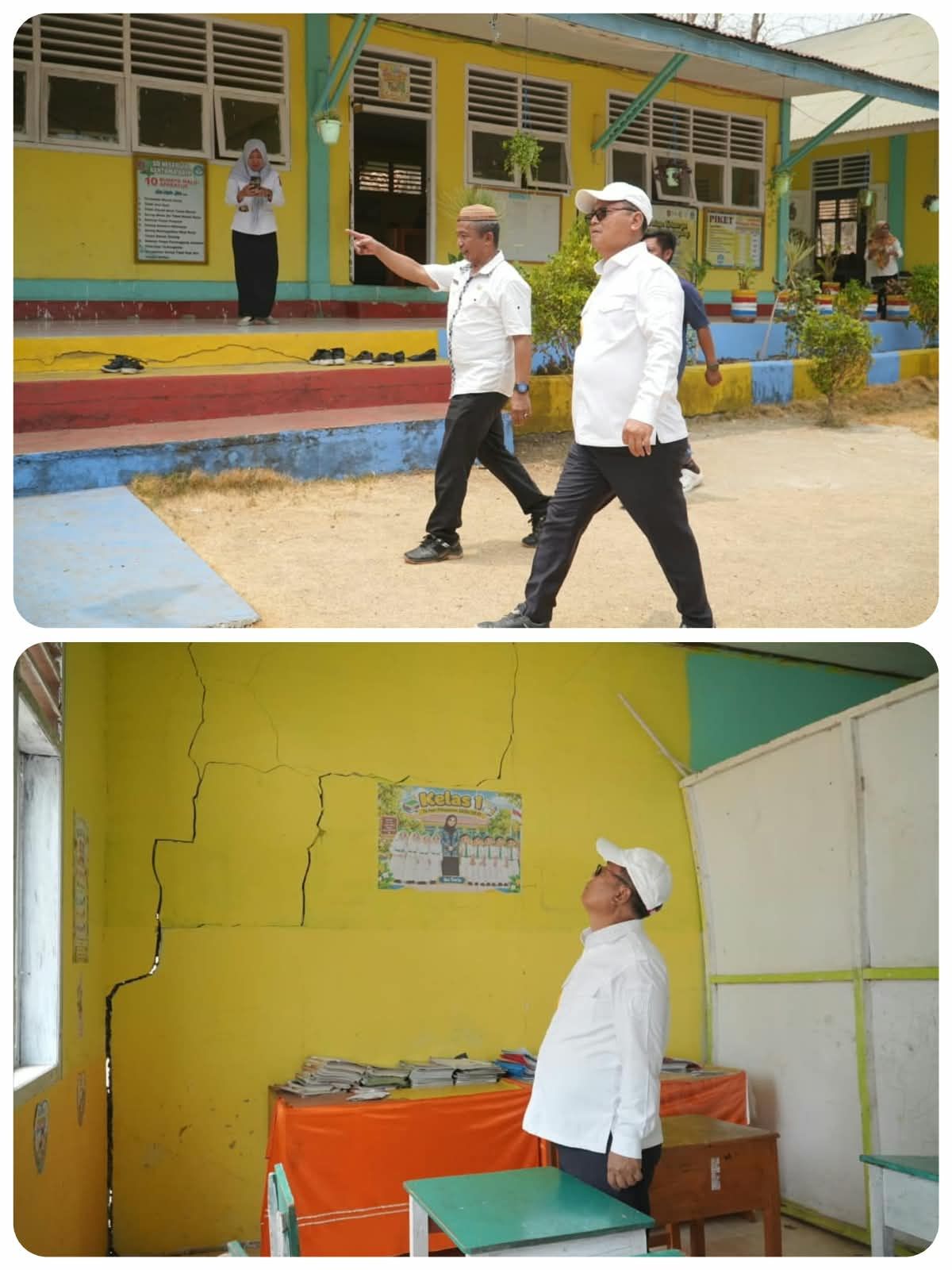 Tinjau Kondisi SD Negeri 10 Gentuma Raya, Bupati Thariq Modanggu Soroti Kelayakan Bangunan Sekolah