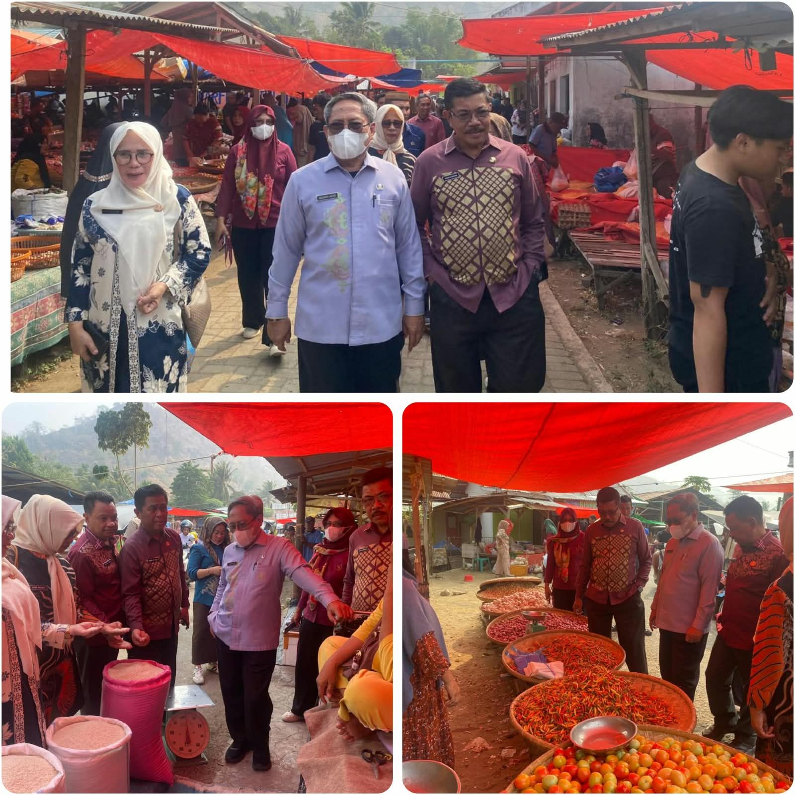 Sidak Pasar Moluo, Sekda Gorontalo Utara Suleman Lakoro Pantau Harga Sembako, Cabai Rawit Mulai Turun