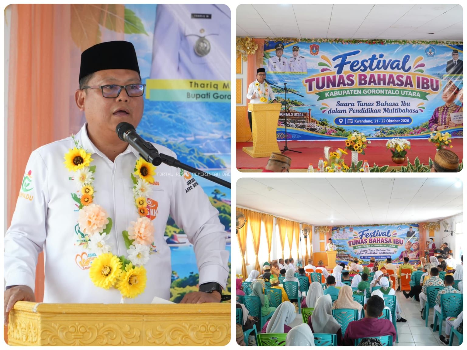Bupati Thariq Modanggu Buka Festival Tunas Bahasa Ibu, Dorong Bahasa Gorontalo Jadi Identitas dan Kebanggaan Generasi Muda